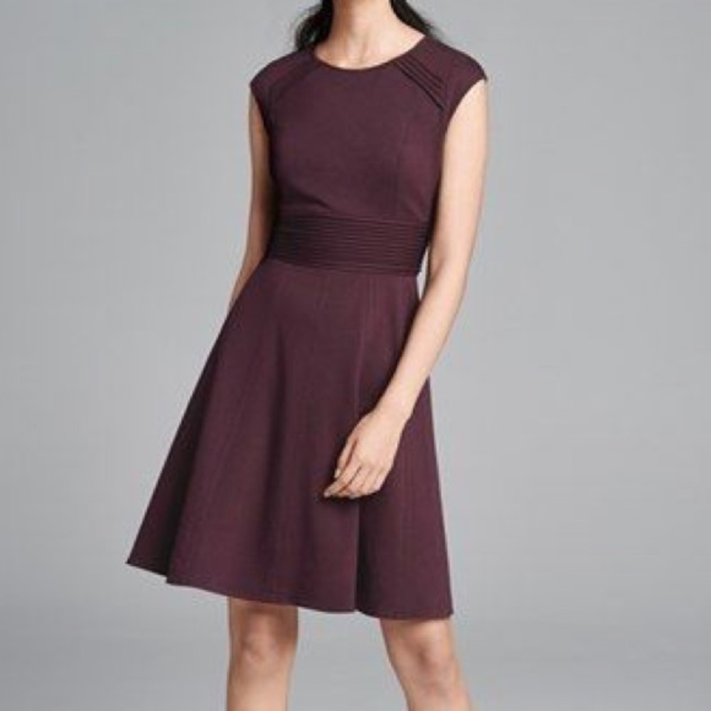 Eliza J. Delfine Fit & Flair Dress in Dark Purple